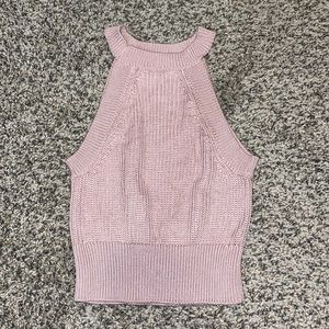 Lavender knit sweater halter tank